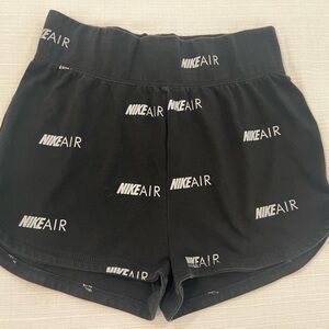 Nike Black Athletic Shorts with White NIKE AIR Logo